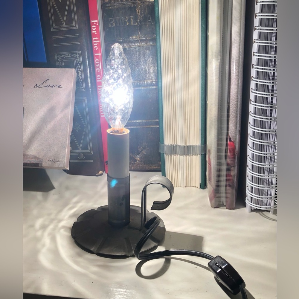 Colonial Style Electric Candlestick Light with On/Off Switch and 7’ Cord - Picture 2 of 6